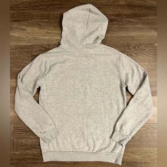 SOLD Disney | Minnie Mouse | Embroidered Flowers Bow Hoodie in Heather Gray LG - Picture 3 of 6